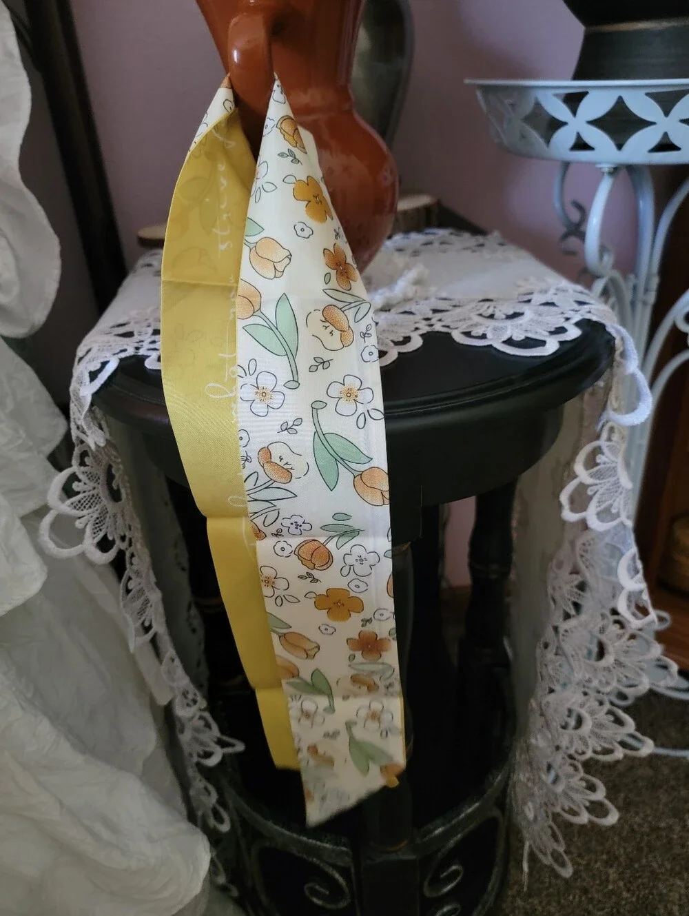Mustard and Cream Scarf